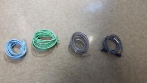 Various used CAT5E Patch Ethernet Cables