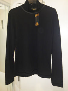 Versace Top Long Sleeves evening in Black With Tag