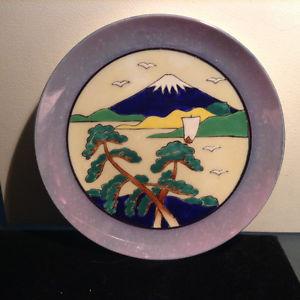 Vintage Porcelain Hand Painted Mt. Mount Fuji Plates