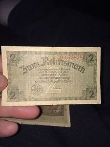Vintage WWII German banknotes $15 each