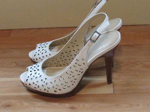 WHITE summer SHOES high heels