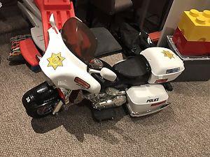 Wanted: Power wheels police motor cycle (no charger)