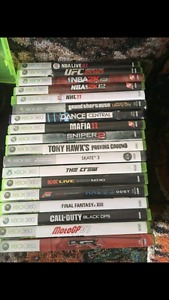 Xbox 360 for sale with 15 games and all hook ups and cords