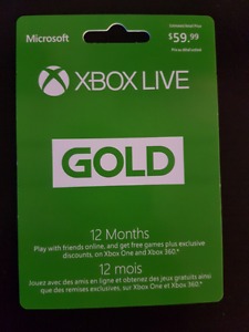 Xbox Live Gold 12 Month Subscription