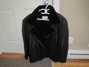 black coat with fur inside