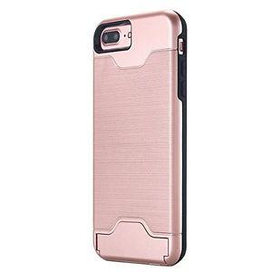 iPhone 7 and 7 Plus card slot and kickstand case - Rose Gold