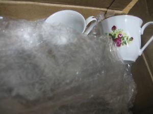 pegasus fine porcelain small tea cups and plates. Set of 5