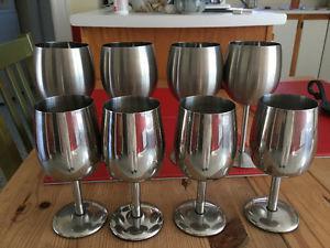 stainles steel wine goblets