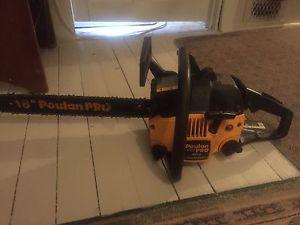 18" Poulan 260 Pro gas powered chainsaw