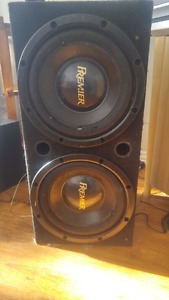 2 12inch  wat subs with  wat amp