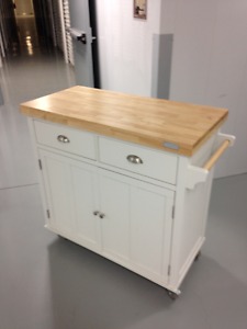 2 Door Kitchen Cart and Cutting Board