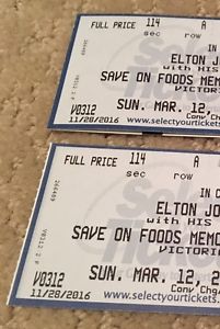 Awesome pair of Elton John tickets for this weekend in