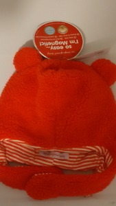Baby Pumpkin Bear Hat W/ Magnetic Closure NEW IN PKG Age