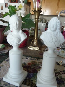 Beautiful Pair Of Fine French Bisque Porcelain Busts