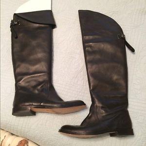 Coach riding boot/ knee high dark brown color