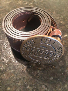 GF Ferre Brown Leather Belt Size % Authentic