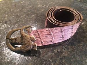 Just Cavalli Brown Leather Belt Size % Authentic