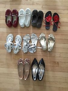 Ladies Shoes and Sandals-9 pairs for $30.