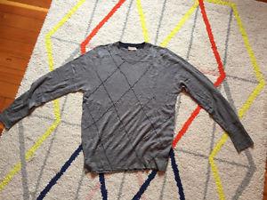 Men's Buffalo argyle v-neck sweater