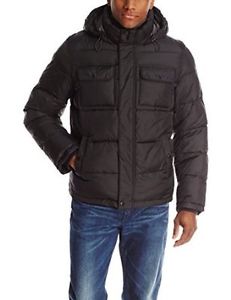 Men's Tommy Hilfiger Puffer Winter Jacket - XL, Black
