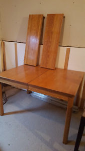 Oak table and 6 chairs