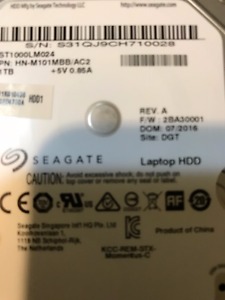 Seagate 1tb hard drive 2.5 inch NEW