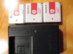 Sony camera batteries and charger