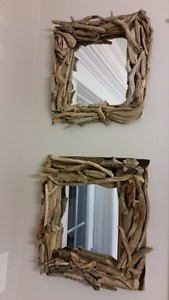Two rustic mirrors