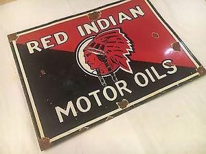 Vintage red indian sign