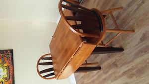 Wanted: Beautiful solid wood table/2 chairs