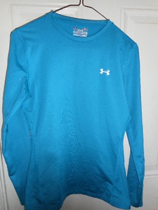 ladies med and small under armour shirts