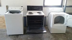 1 Oven(Kenmore); 2 Dryers (Maytag,Kitchen Aid);1 Washer