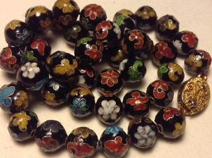 Antique Chinese Cloisonne Beaded Necklace
