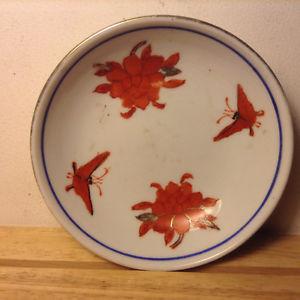 Antique Chinese small plate IRON-RED