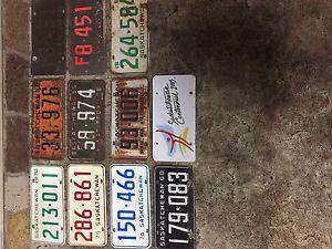 Antique license plates