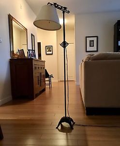 Antique rod iron lamp