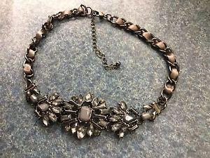 Black beaded choker necklace