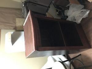 Brown dresser/ shelving unit