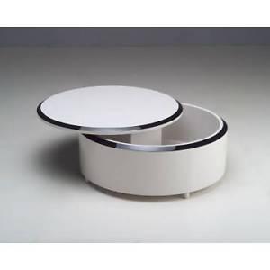 COFFEE TABLE ROUND BLACK AND WHITE