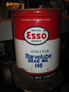 Esso Marvelube 5 Gallon Oil Pail