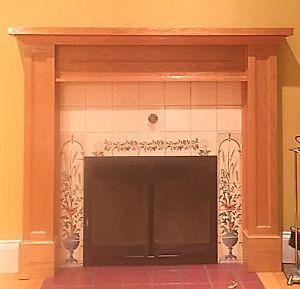 Fireplace mantel solid hardwood