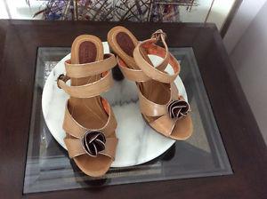 Fossil Brand Strappy Leather Sandals / Heels