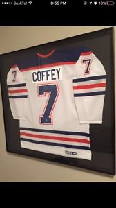 Framed paul Coffey jersey (signed)