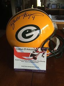 Green Bay - Brett Favre autographed replica helmet