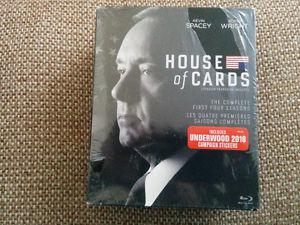 HOUSE OF CARDS THE COMPLETE FIRST FOUR SEASONS BLU-RAY BRAND