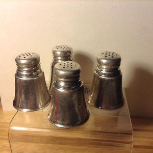 International Sterling Silver 4 Salt / Pepper Shakers