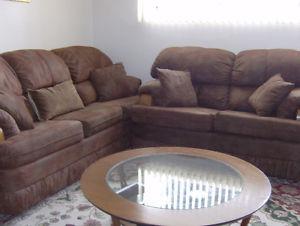 LIKE NEW - Micro-suede Couch and love seat