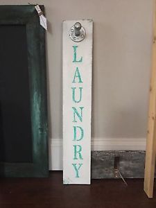 Laundry pallet sign home decor