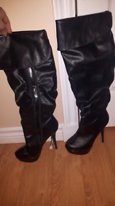 Long black boots
