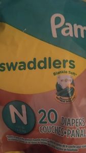 Pampers swaddlers diapers newborn qty 5